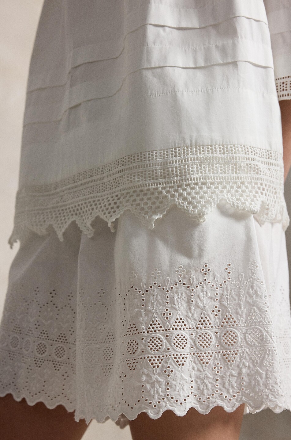 POLO RALPH LAUREN Short à broderies anglaises en coton Femme BLANC 4