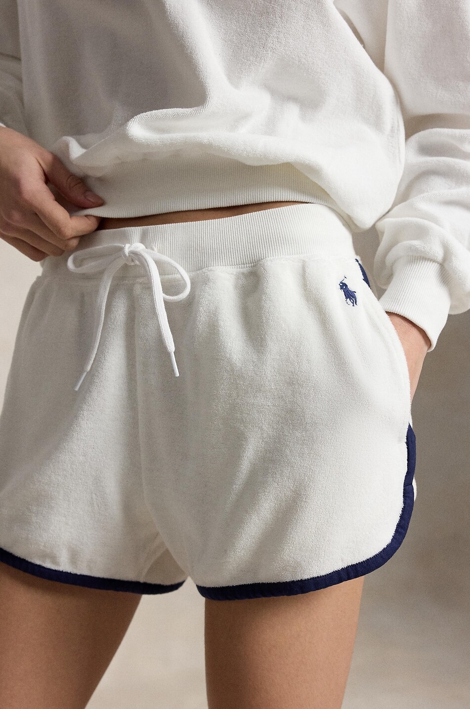 POLO RALPH LAUREN Short en molleton de coton Pony Femme BLANC 4