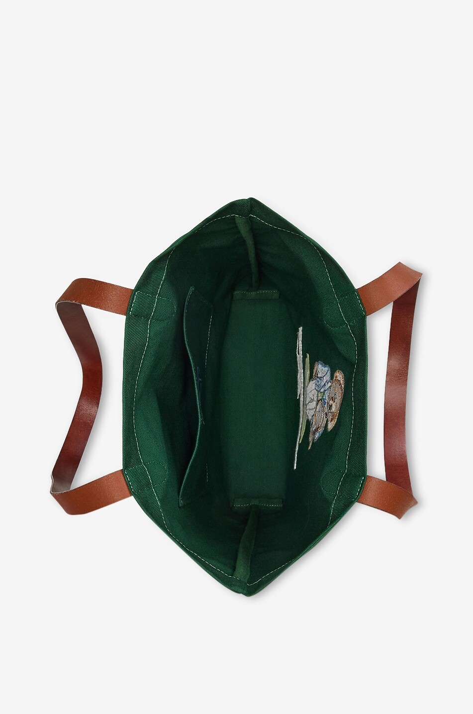 POLO RALPH LAUREN Shopper aus Baumwolltwill und Leder Polo Bear US Open Tennis Championships Herren DUNKELGRÜN 4