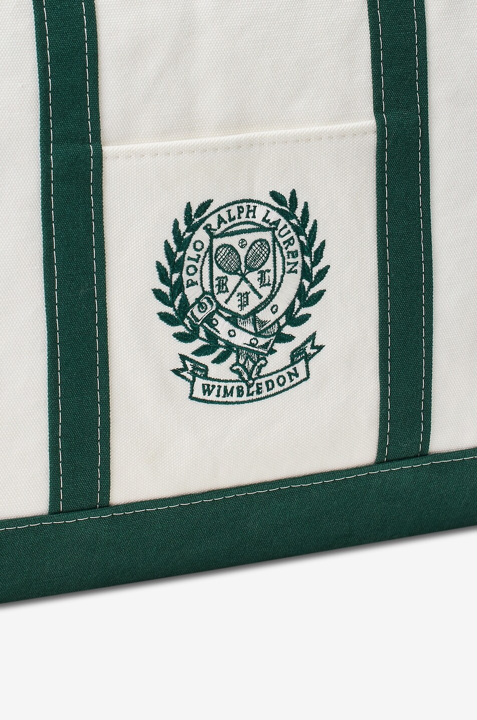 POLO RALPH LAUREN Wimbledon cotton tote bag Men WHITE 5