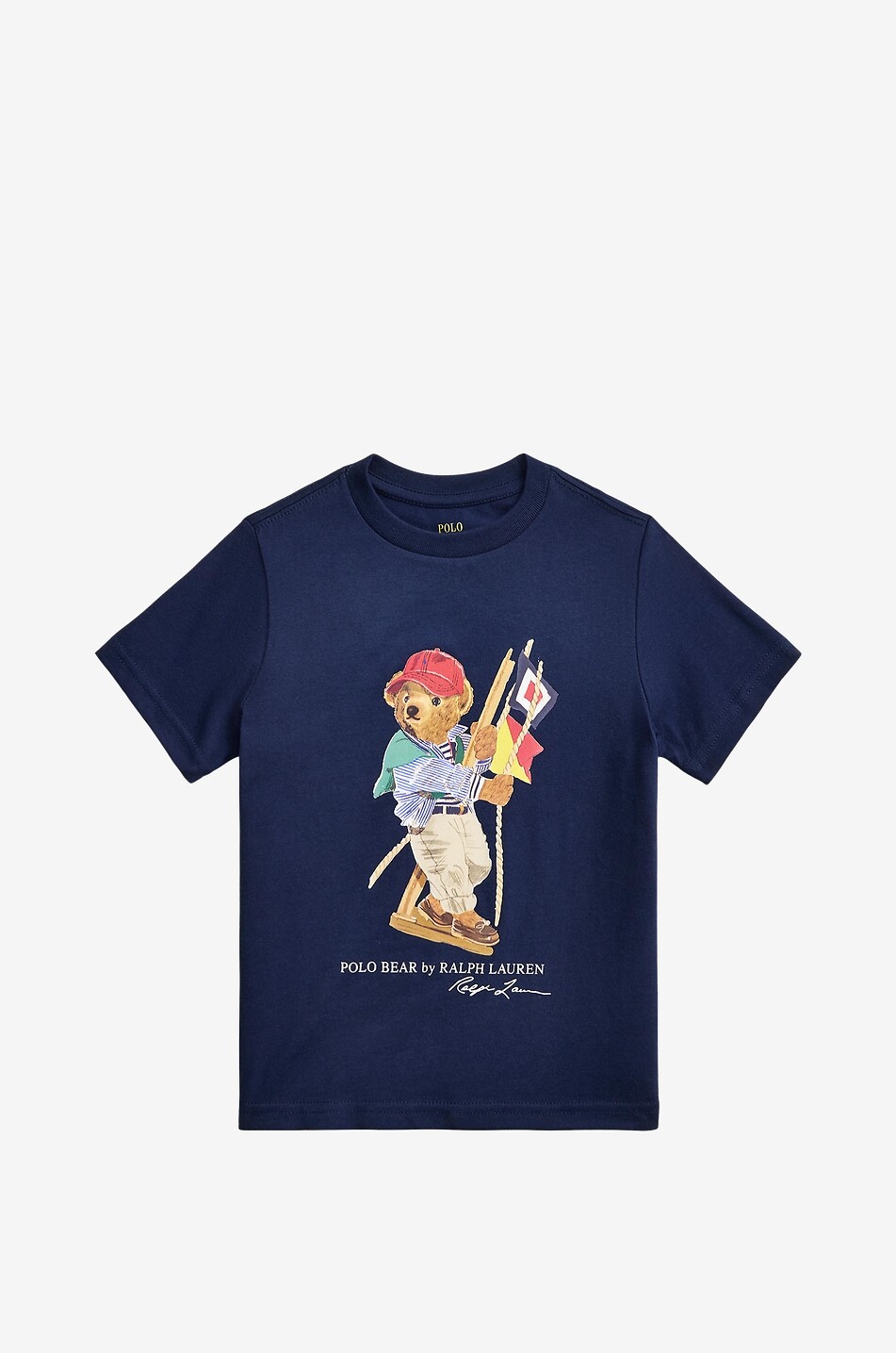 POLO RALPH LAUREN Sailing Polo Bear printed cotton boy's t-shirt Boy DARK BLUE 1