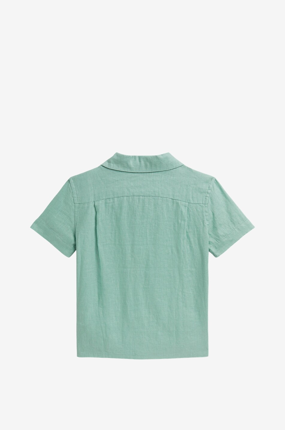 POLO RALPH LAUREN Pony linen short-sleeved boy's shirt Boy LIGHT GREEN 2