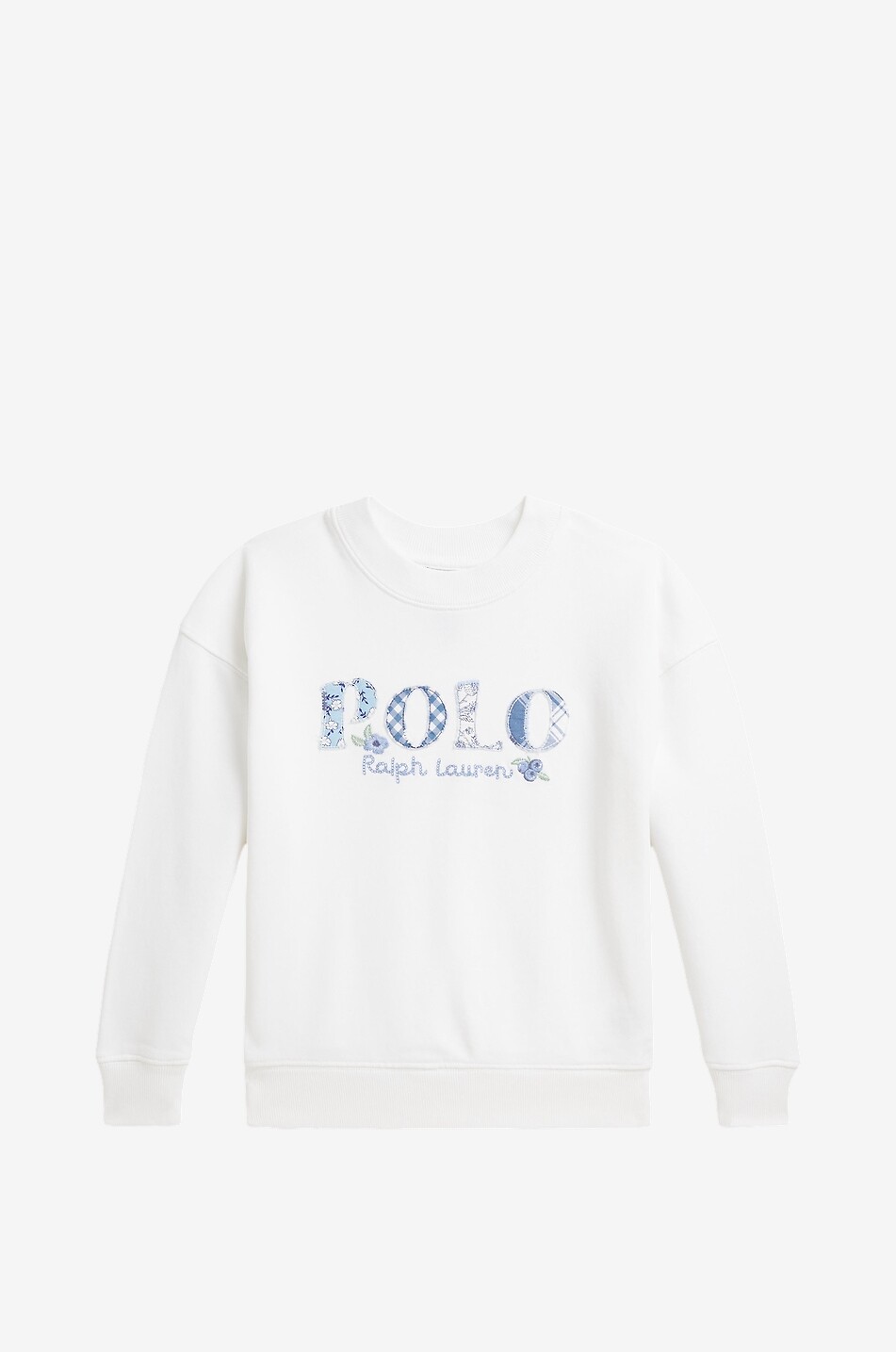 POLO RALPH LAUREN Sweat-shirt à col rond brodé fille POLO Florals Fille BLANC 1