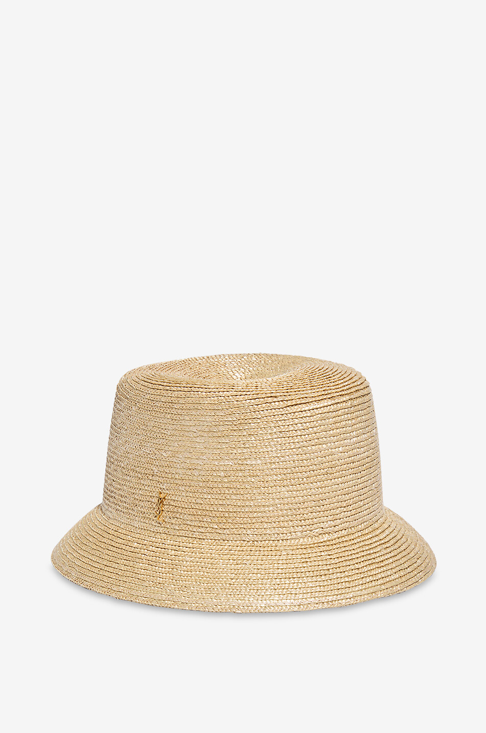 SAINT LAURENT PARIS Bob en paille Cassandre Femme Beige Foncé 2