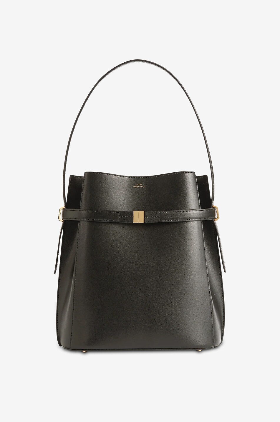 TOTEME Beuteltasche aus Glattleder Belted Bucket Damen DUNKELBRAUN 1