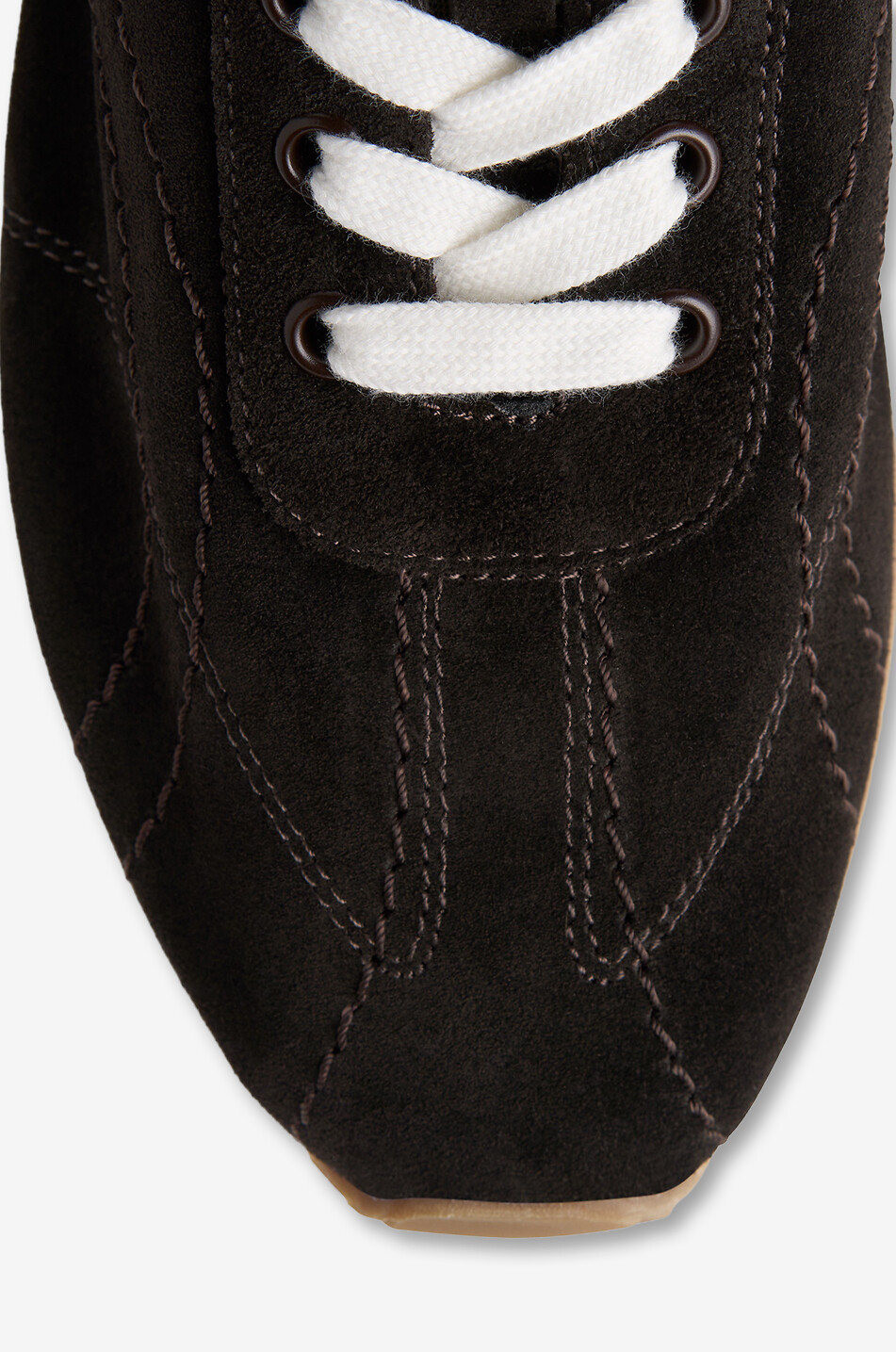 TOTEME Niedrige Schnürsneakers aus Wildleder Flex Suede Damen BRAUN 5