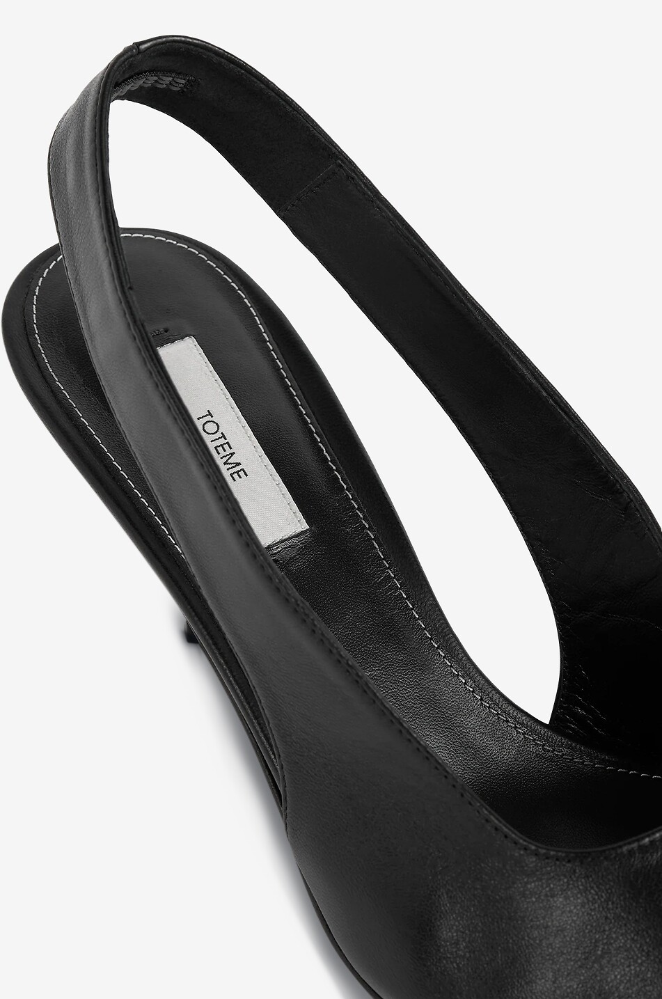 TOTEME Slingback-Pumps aus Glattleder Classic Garderob 55 Damen SCHWARZ 4