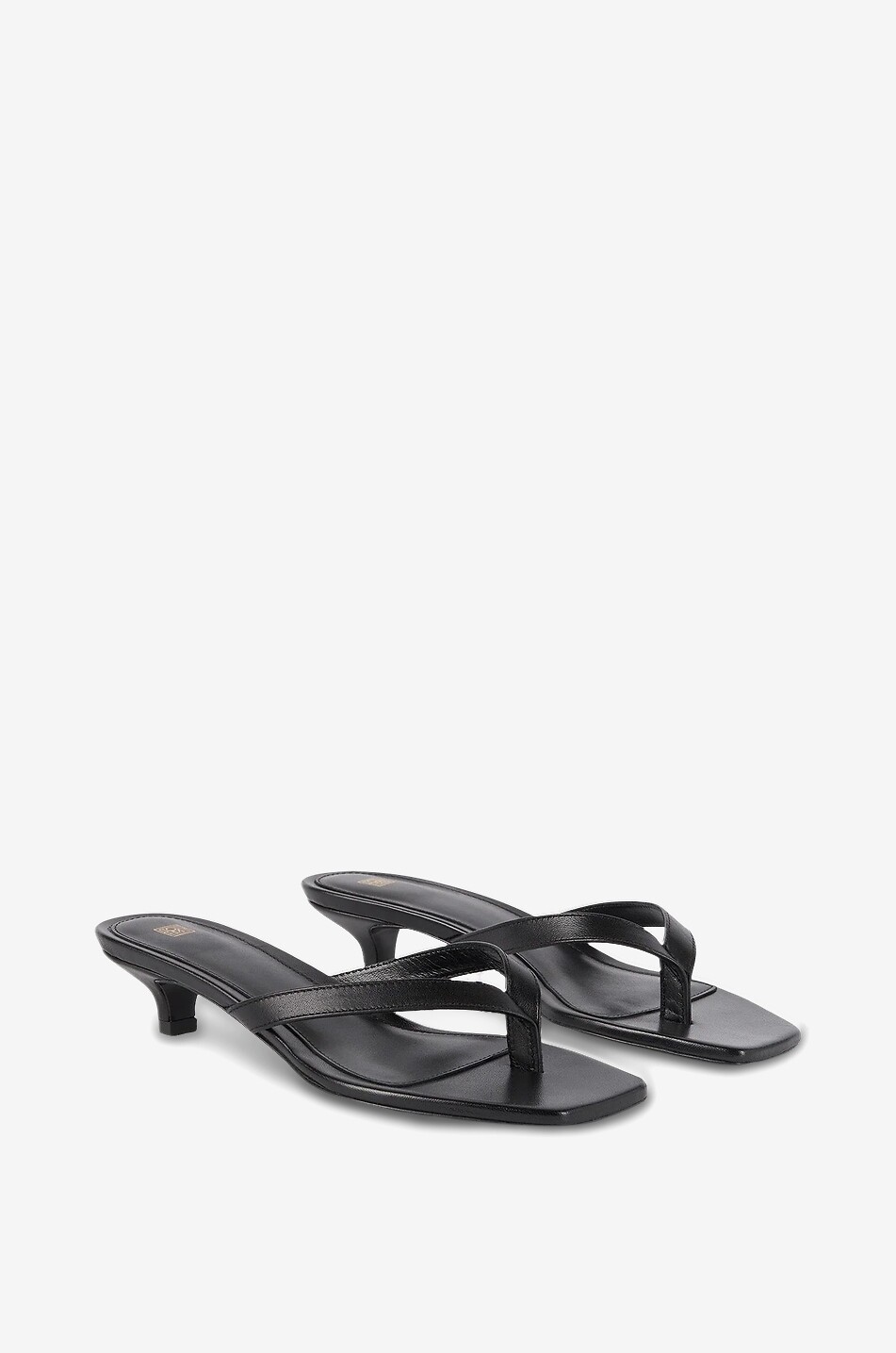 TOTEME Flip-Flops mit Absatz aus Glattleder 35 Damen SCHWARZ 2