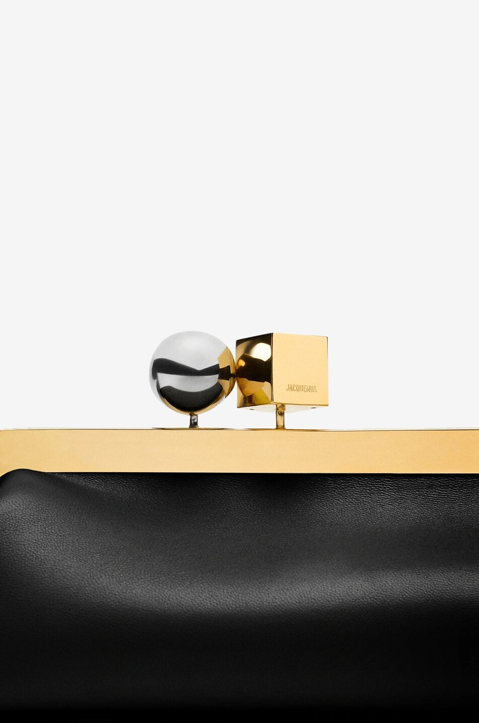 JACQUEMUS Handtasche aus Glattleder La Pochette Salon Damen SCHWARZ 4
