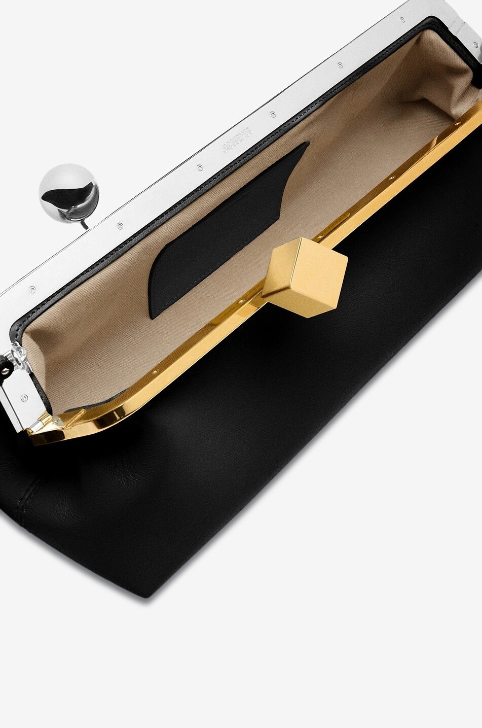 JACQUEMUS Handtasche aus Glattleder La Pochette Salon Damen SCHWARZ 5