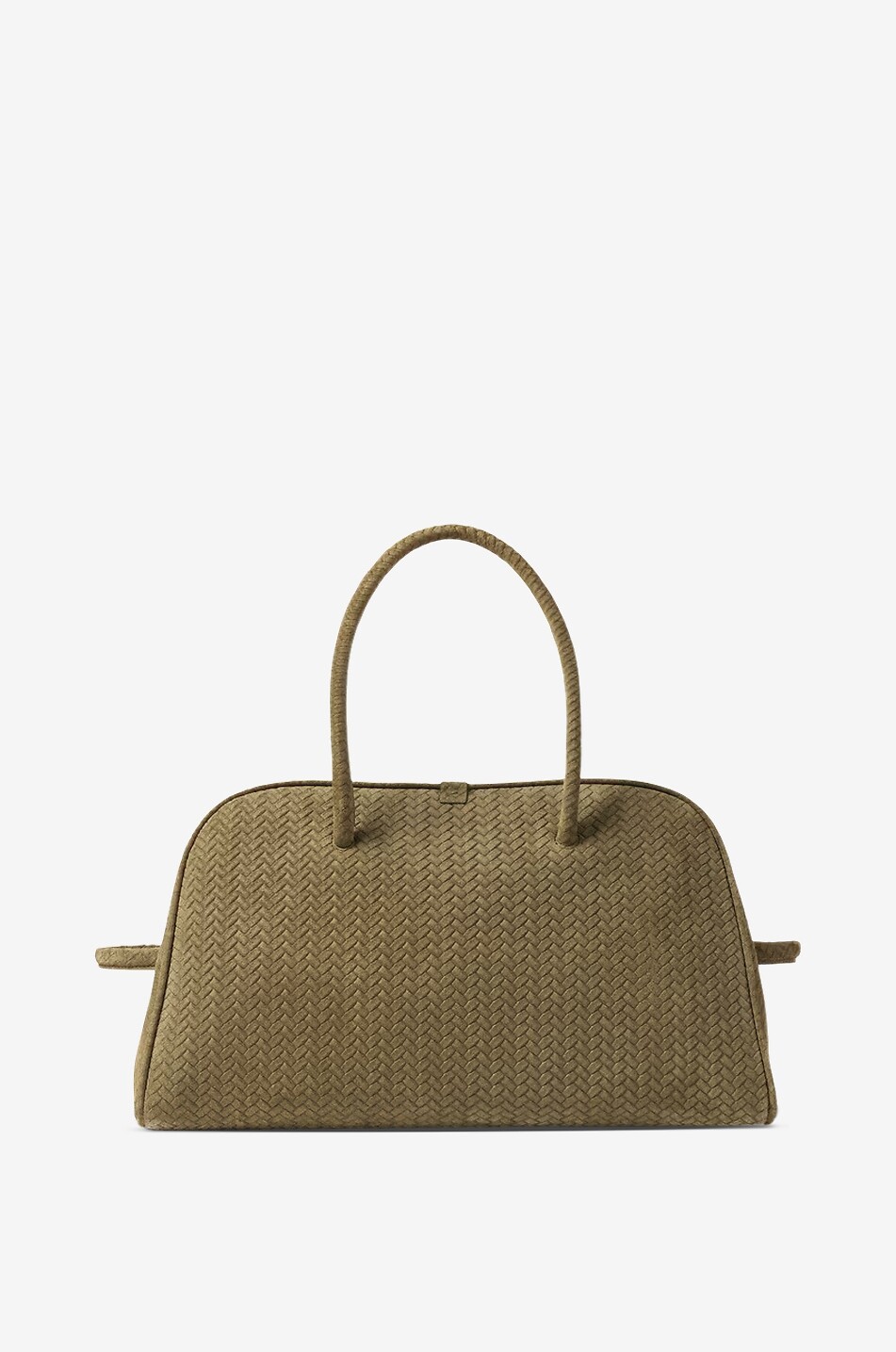 JACQUEMUS Bowlingtasche aus geflochtenem Kalbswildleder Le Turismo Damen KHAKI 6