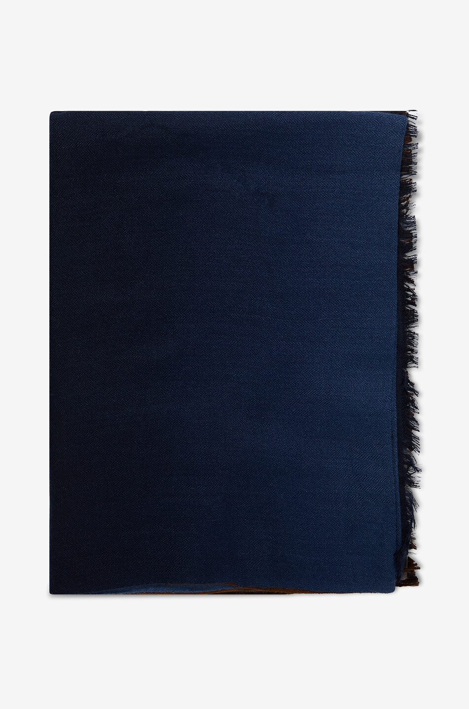 HEMISPHERE Écharpe fine en cachemire et soie Farell Ombre Homme BLEU FONCE 1