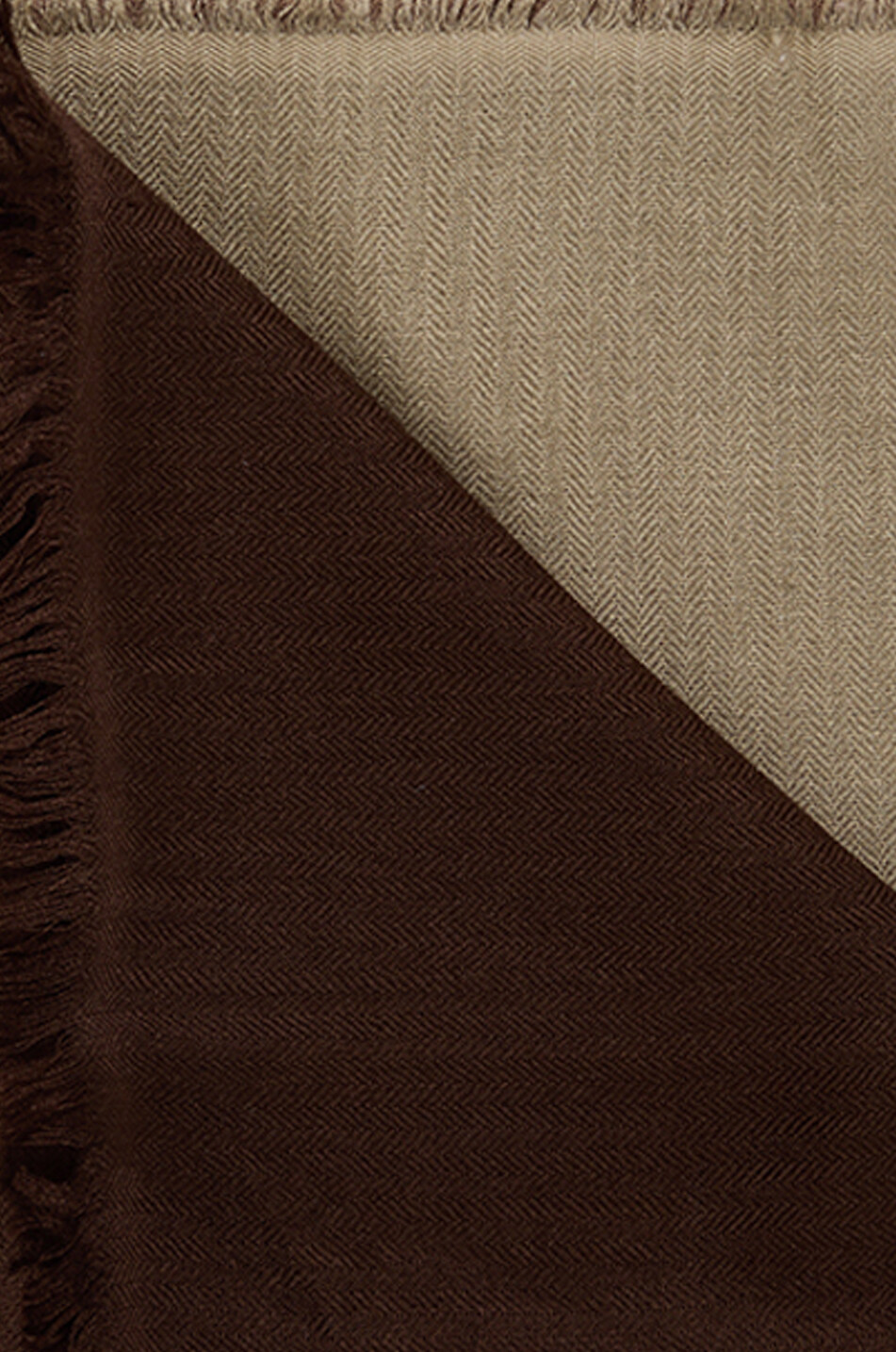 HEMISPHERE Écharpe fine en cachemire et soie Farell Ombre Homme MARRON FONCÉ 2