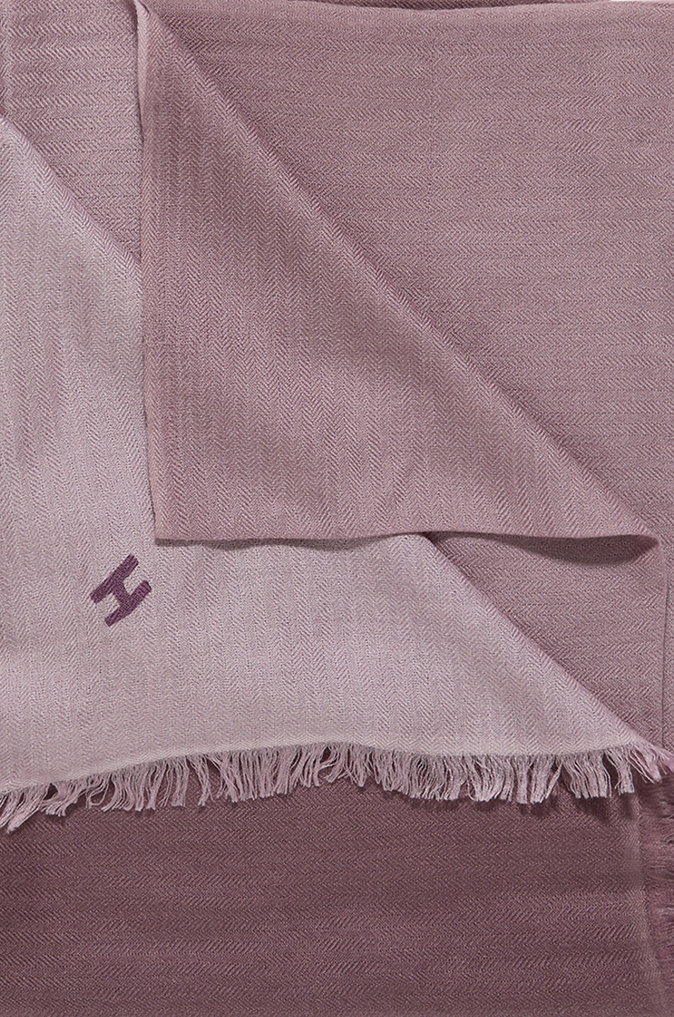 HEMISPHERE Écharpe fine en cachemire et soie Farell Ombre Homme VIOLET MOYEN 2