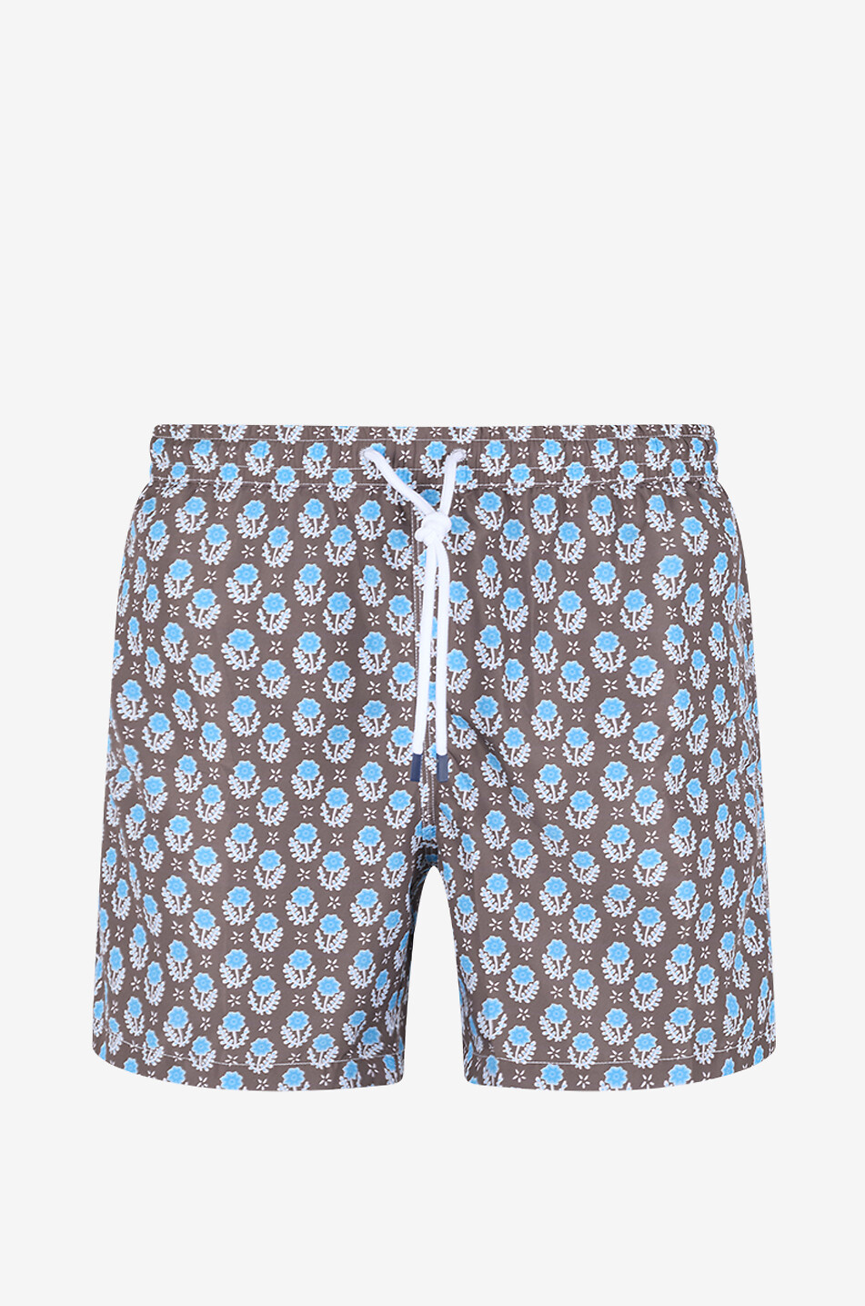 FEDELI Short de bain à imprimé floral Madeira Airstop Homme MARRON 1