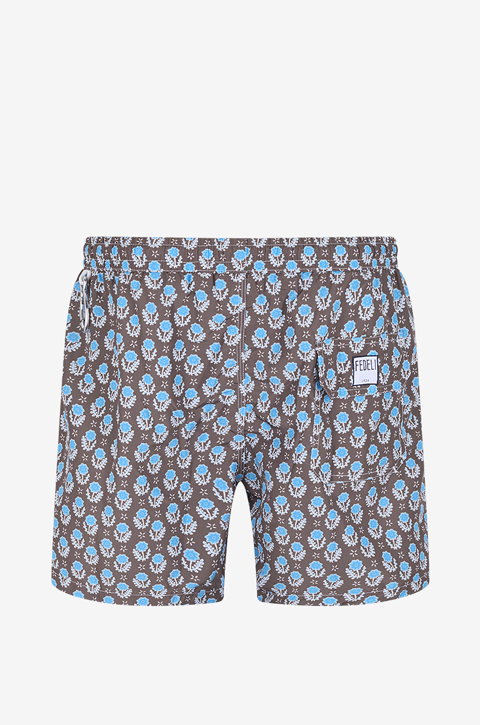 FEDELI Short de bain à imprimé floral Madeira Airstop Homme MARRON 2