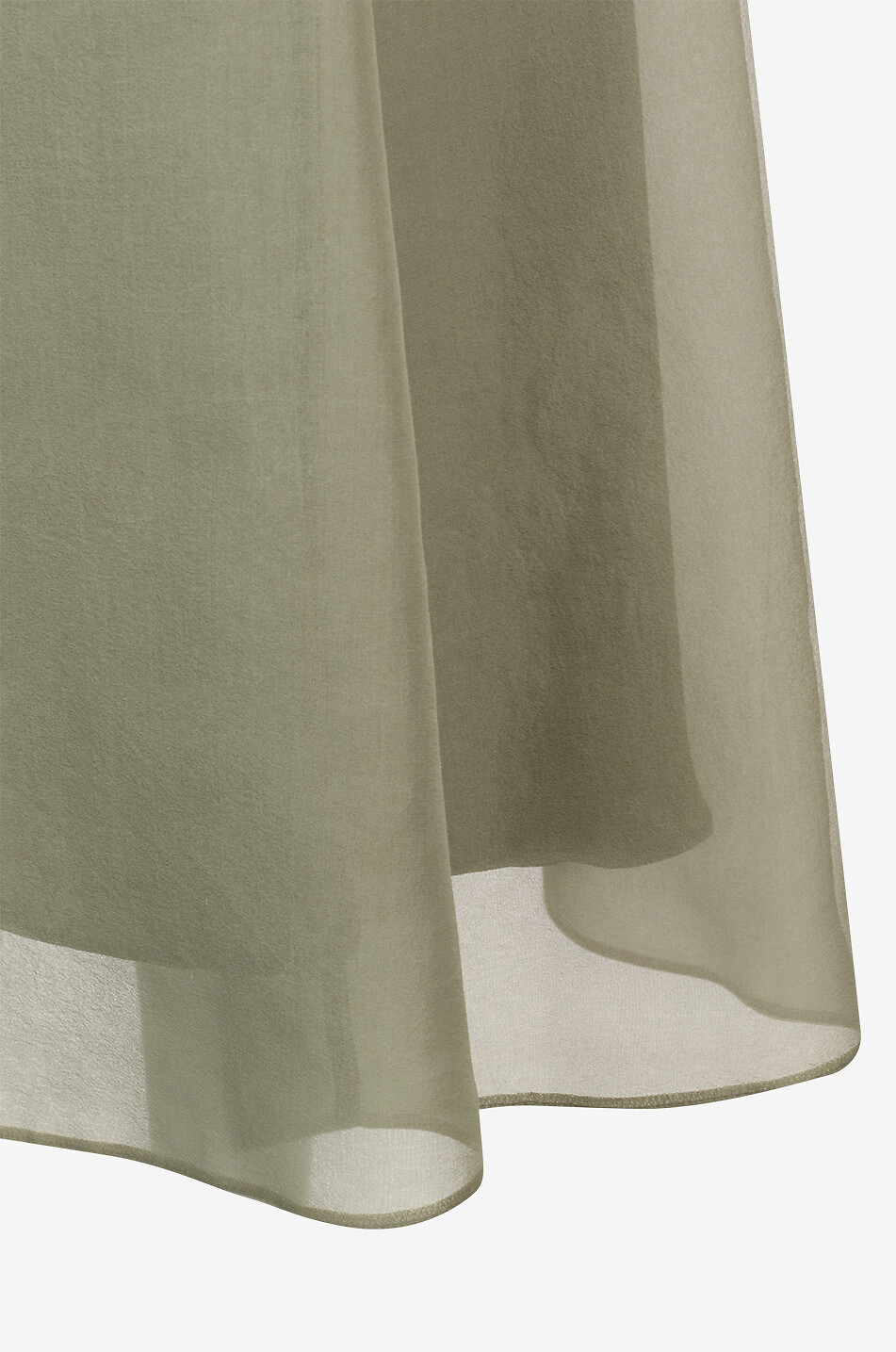 BRUNELLO CUCINELLI Jupe midi évasée en soie Crispy Femme KAKI FONCÉ 3