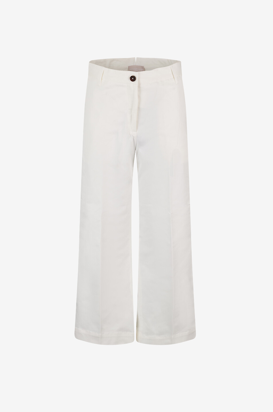 HEMISPHERE Straight cotton cropped trousers Women WHITE 1