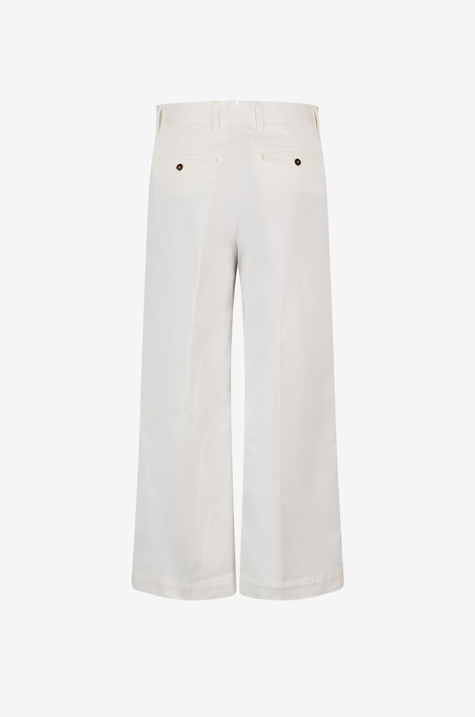 HEMISPHERE Straight cotton cropped trousers Women WHITE 2
