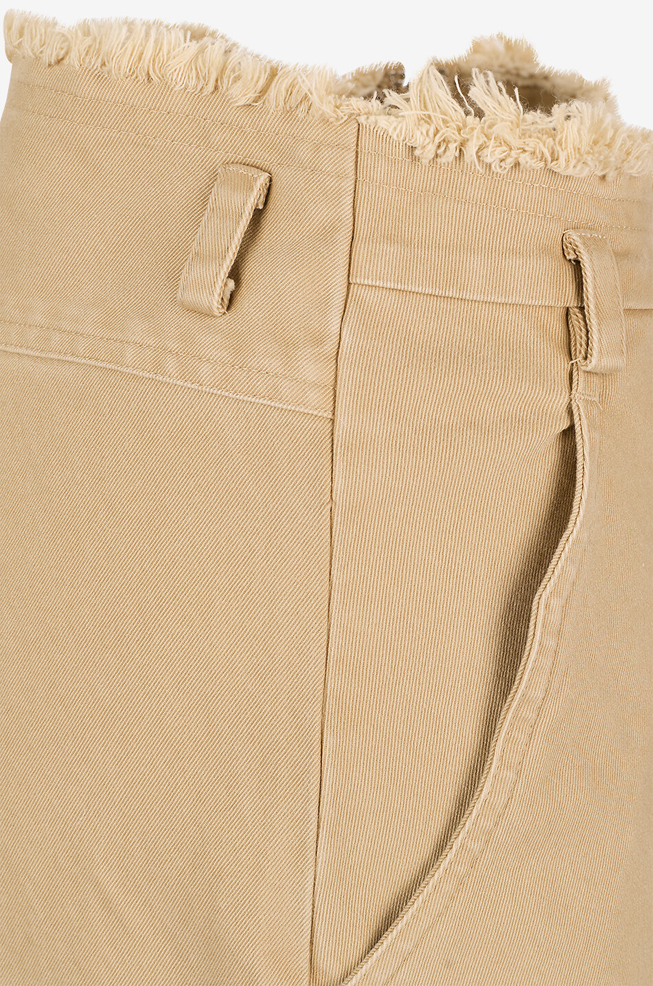 HEMISPHERE Emma long denim skirt with frayed hems Women Light beige 3