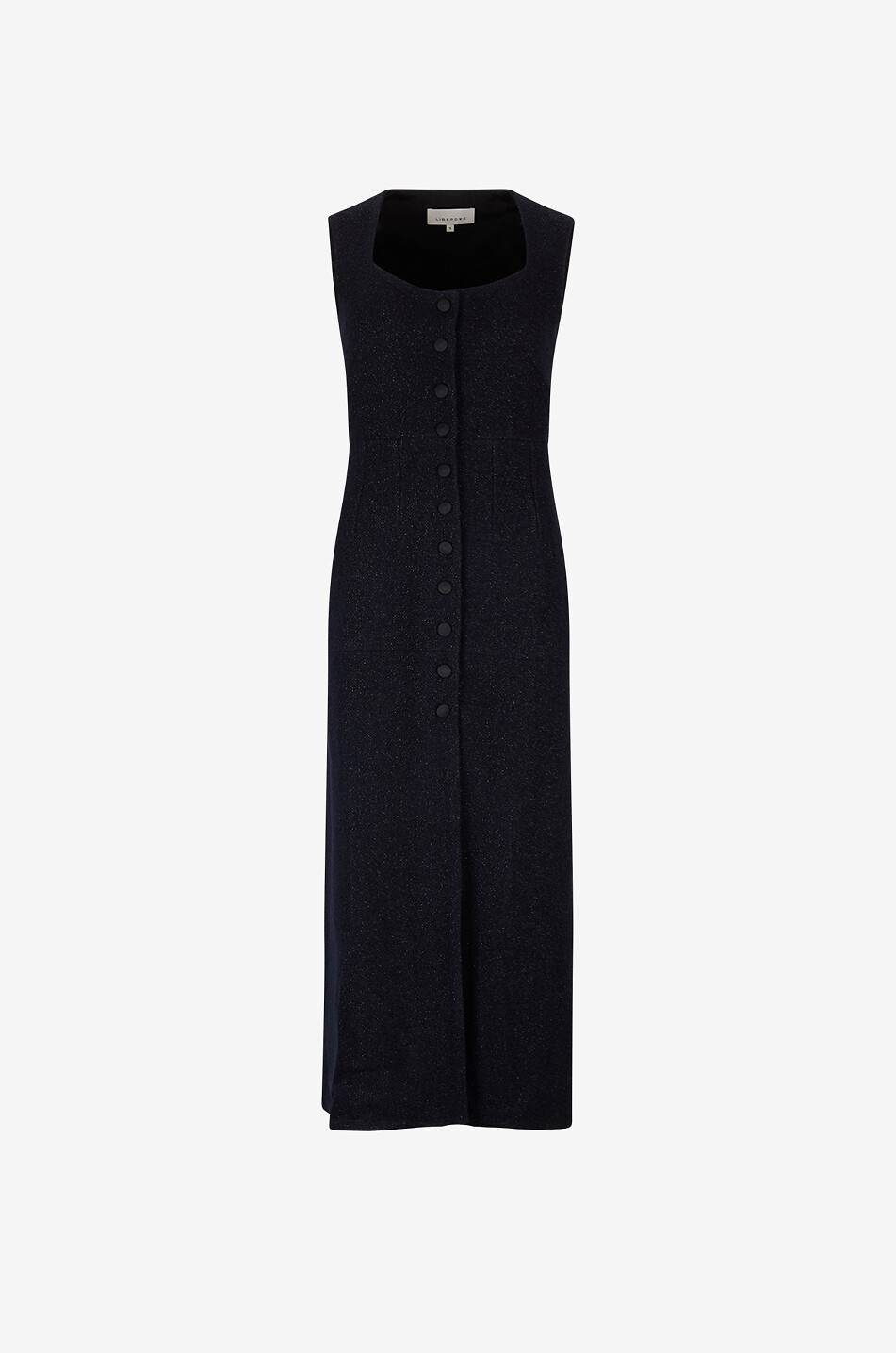 LIBEROWE Avery shimmer tweed sleeveless midi dress Women DARK BLUE 1