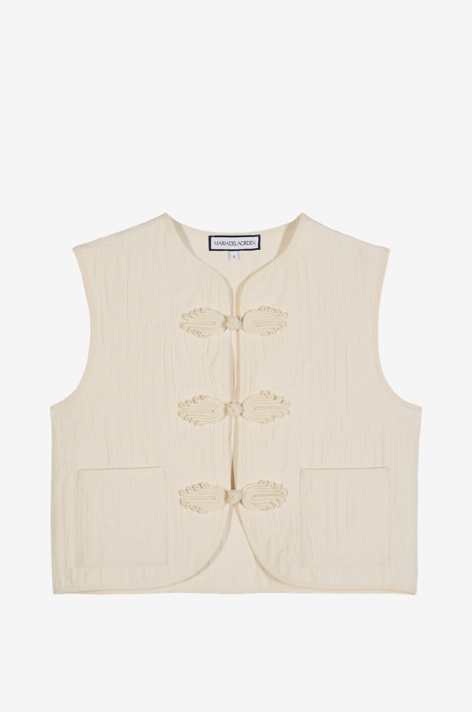 MARIA DE LA ORDEN Vienna short cotton blend vest Women WHITE 1