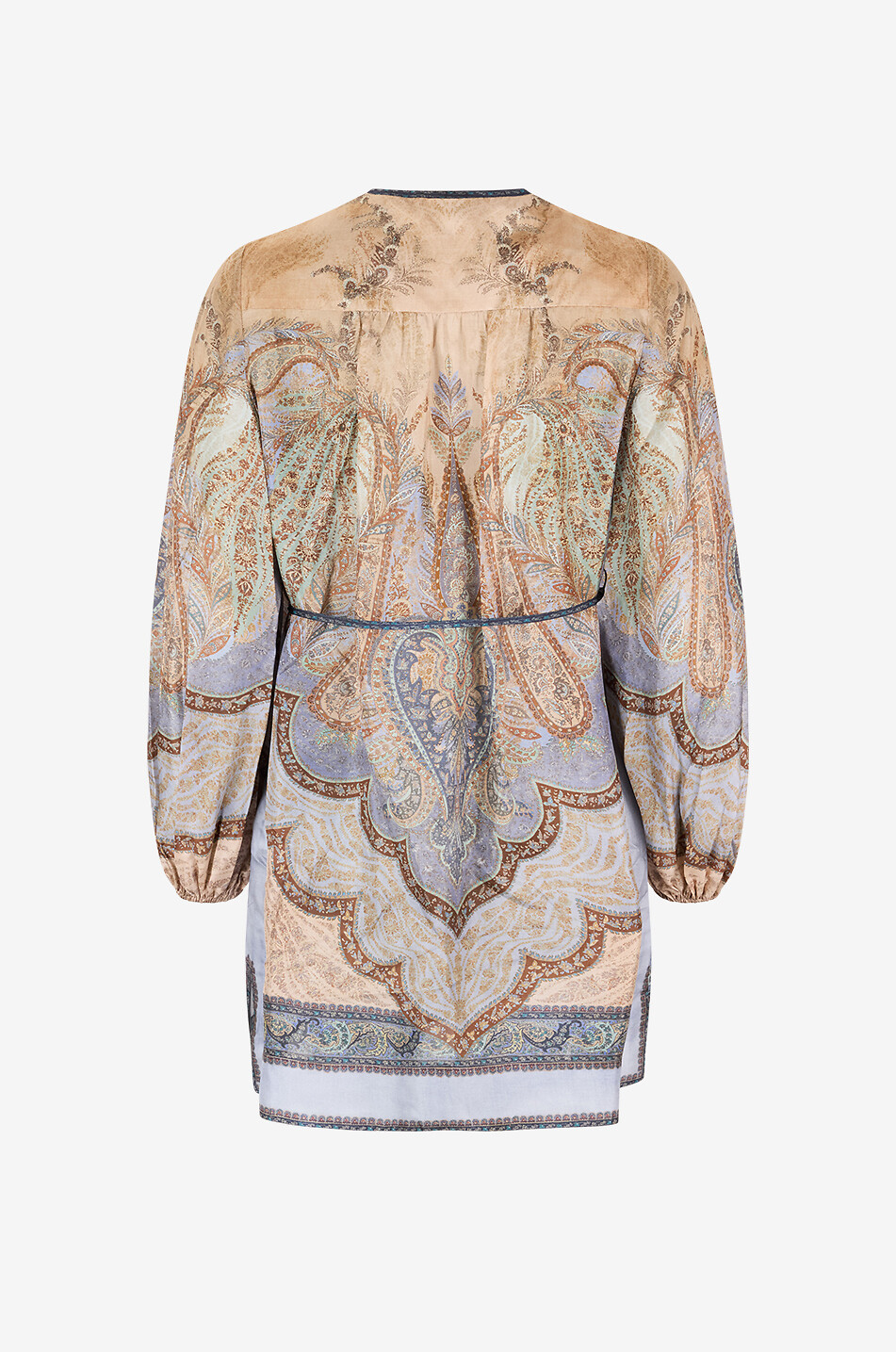 ZIMMERMANN Kurze Seidentunika mit Paisley-Print Wanderlust Damen BLAU 2