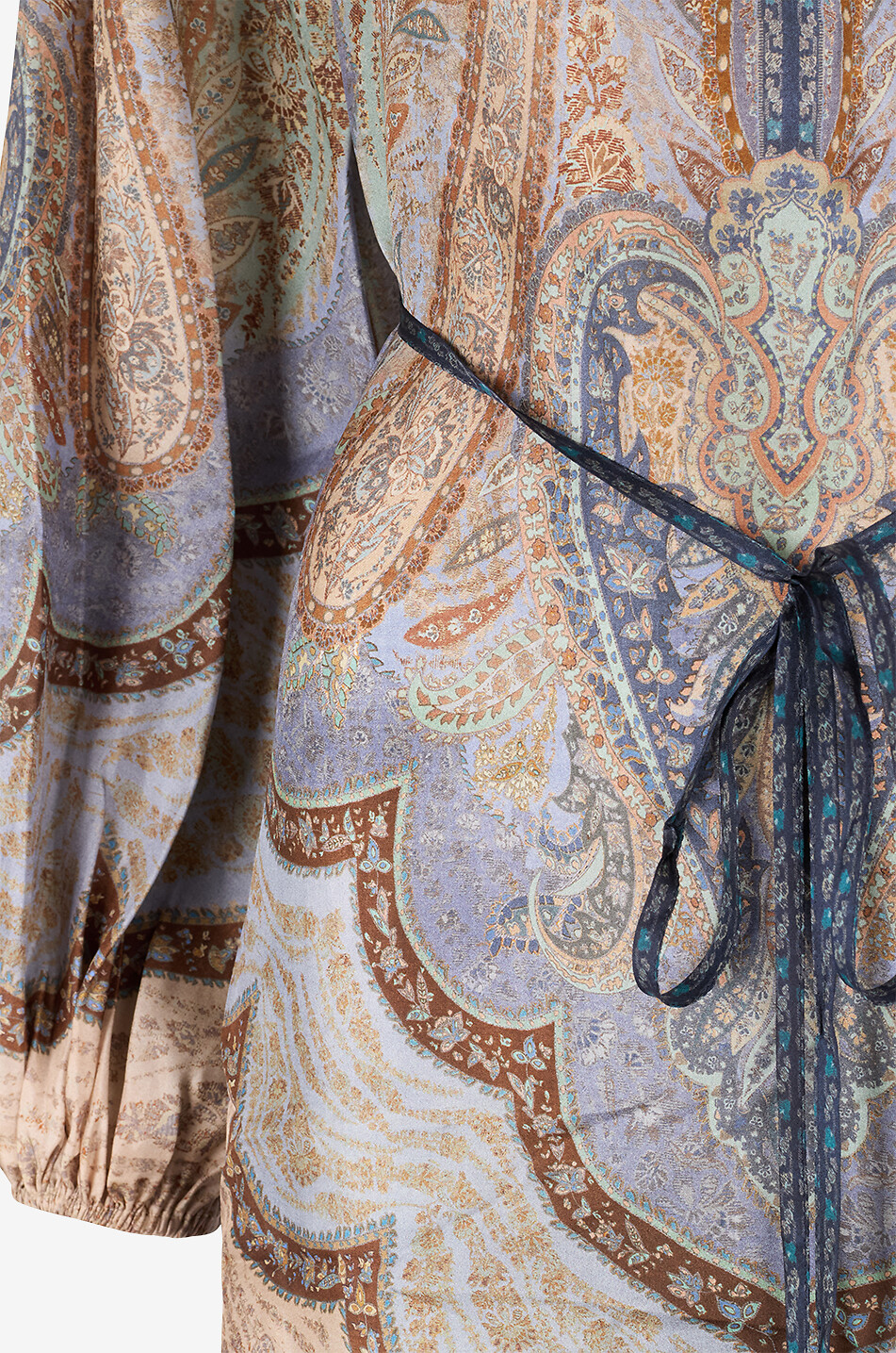 ZIMMERMANN Kurze Seidentunika mit Paisley-Print Wanderlust Damen BLAU 3