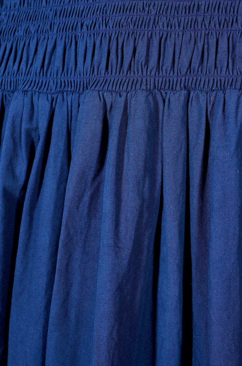 MARIA DE LA ORDEN Diana smocked cotton midi dress Women DARK BLUE 5