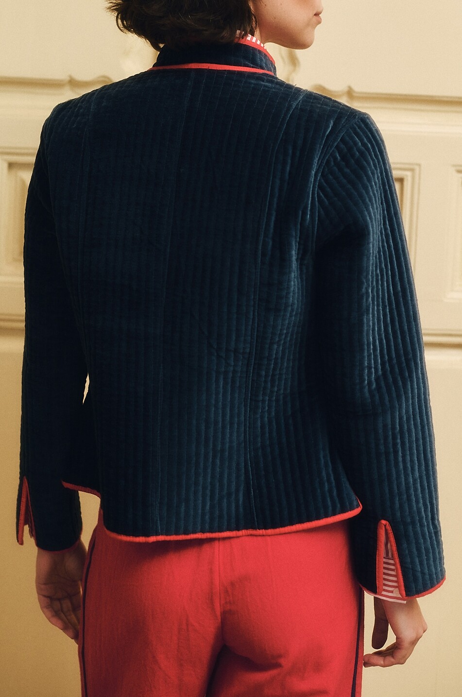 MARIA DE LA ORDEN Jacke aus Cordsamt mit Stehkragen Fittonia Damen DUNKELBLAU 3