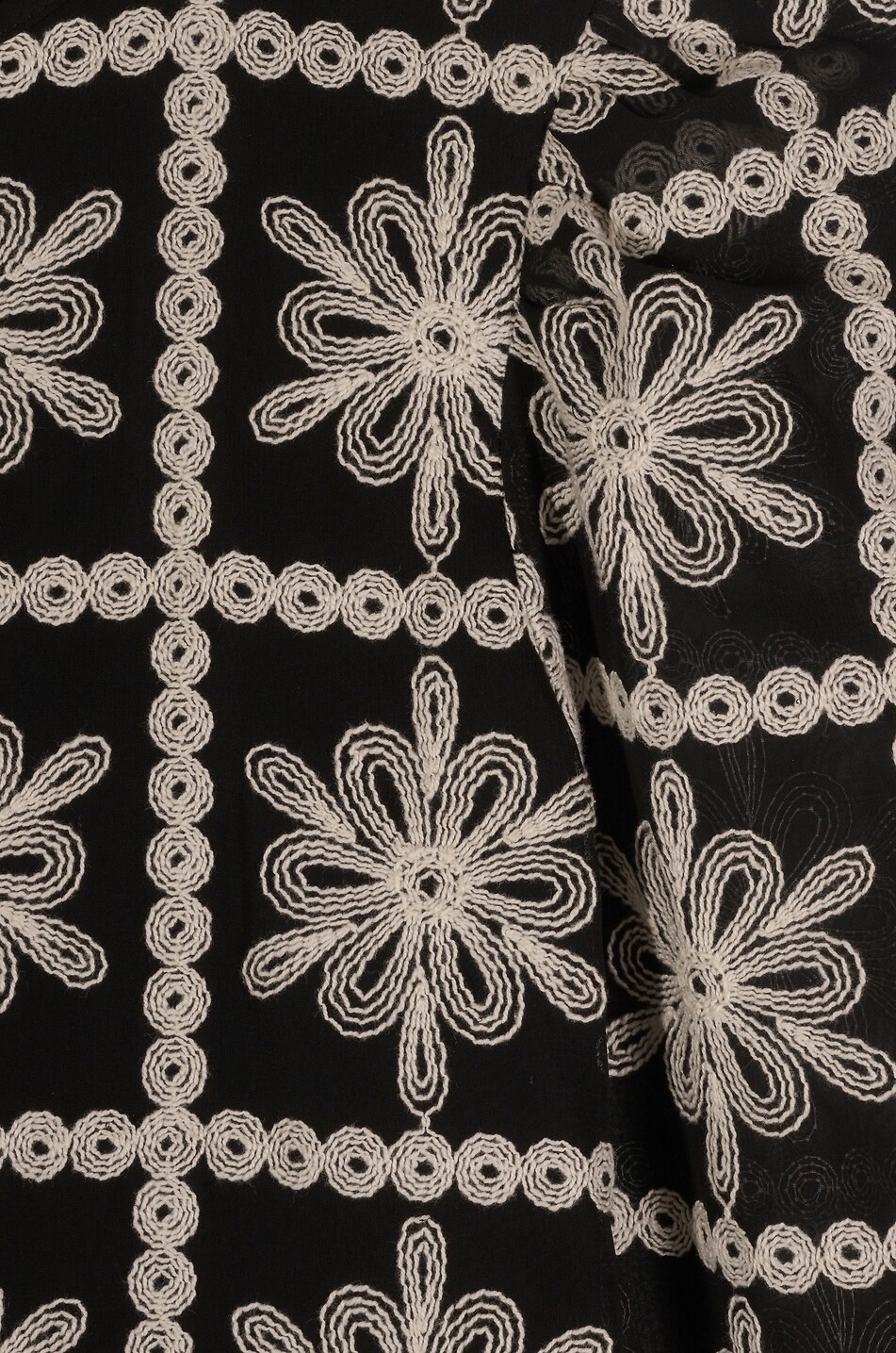 MARIA DE LA ORDEN Jonquille flower-embroidered cropped jacket Women BLACK 5