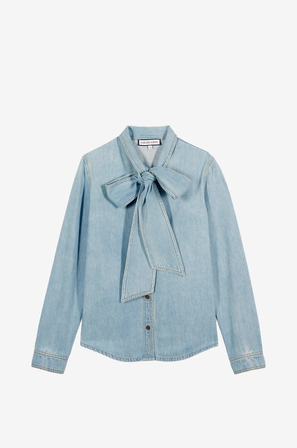 MARIA DE LA ORDEN Hemd aus Denim mit Schluppe Fairy Damen HELLBLAU 1