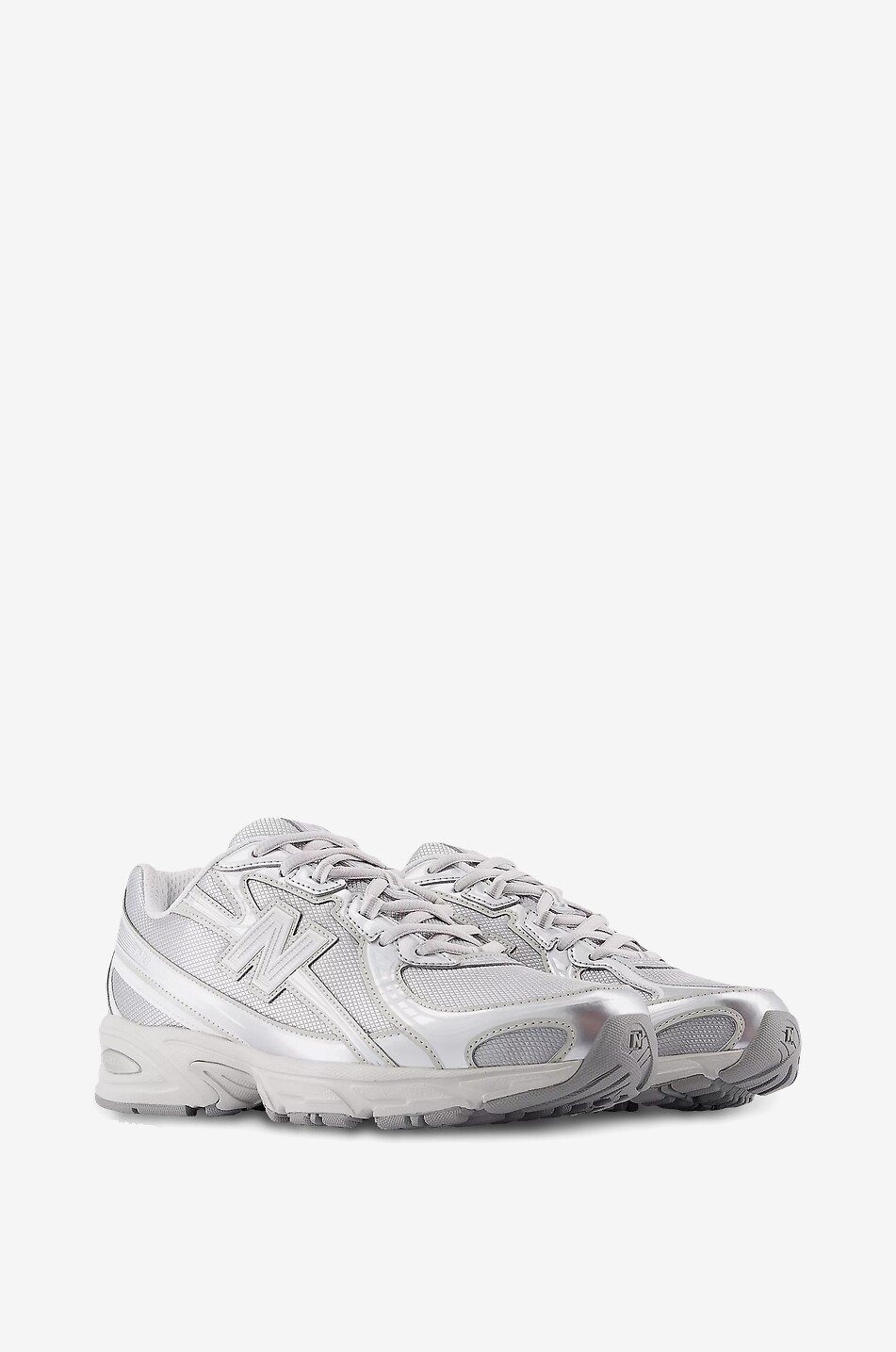 NEW BALANCE Materialmix-Schnürsneakers mit Metallic-Details 740 Damen SILBER 2