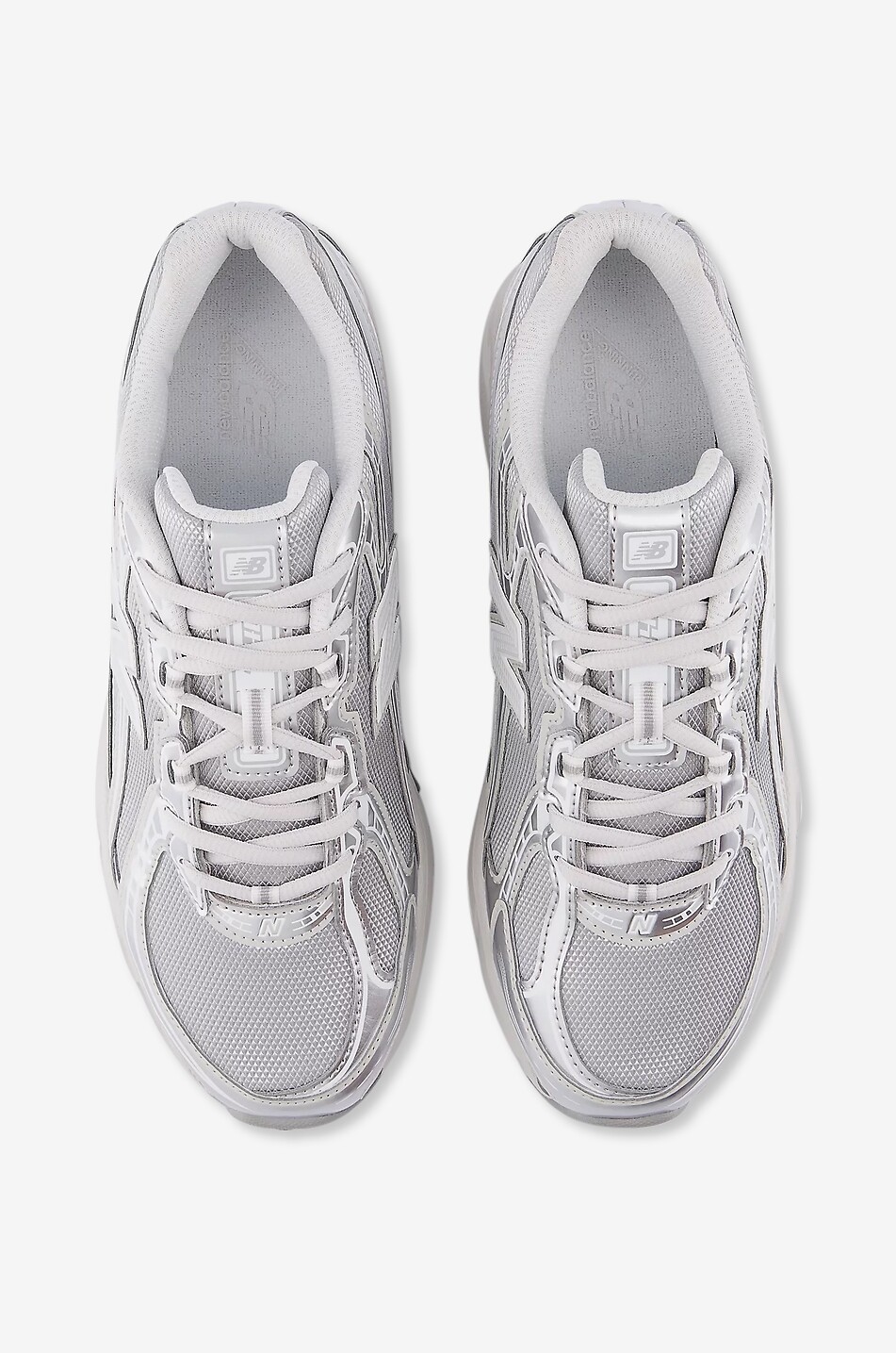 NEW BALANCE Materialmix-Schnürsneakers mit Metallic-Details 740 Damen SILBER 3