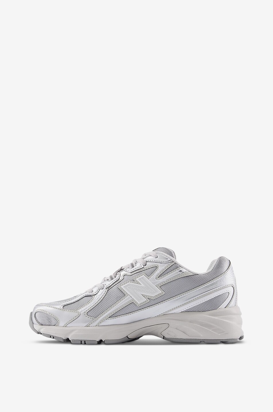 NEW BALANCE Materialmix-Schnürsneakers mit Metallic-Details 740 Damen SILBER 4