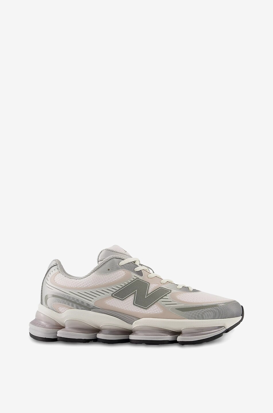 2000 lace-up low-top multi-material sneakers