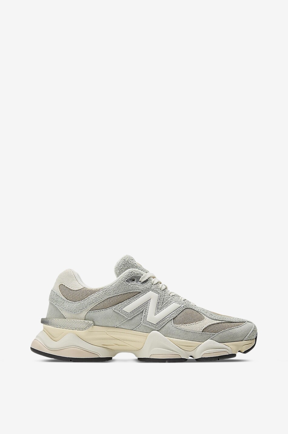 9060 mesh and suede lace-up low-top sneakers