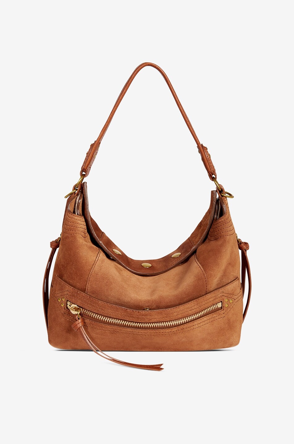 Schultertasche aus Leder Lucky Hobo Large