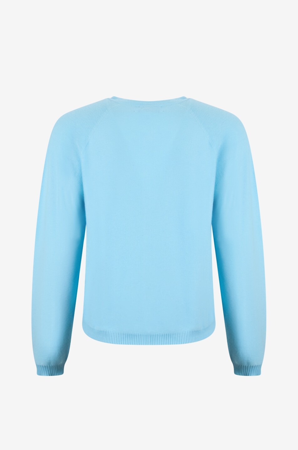 BONGENIE Fine button-down crewneck cotton and cashmere cardigan Women LIGHT BLUE 2