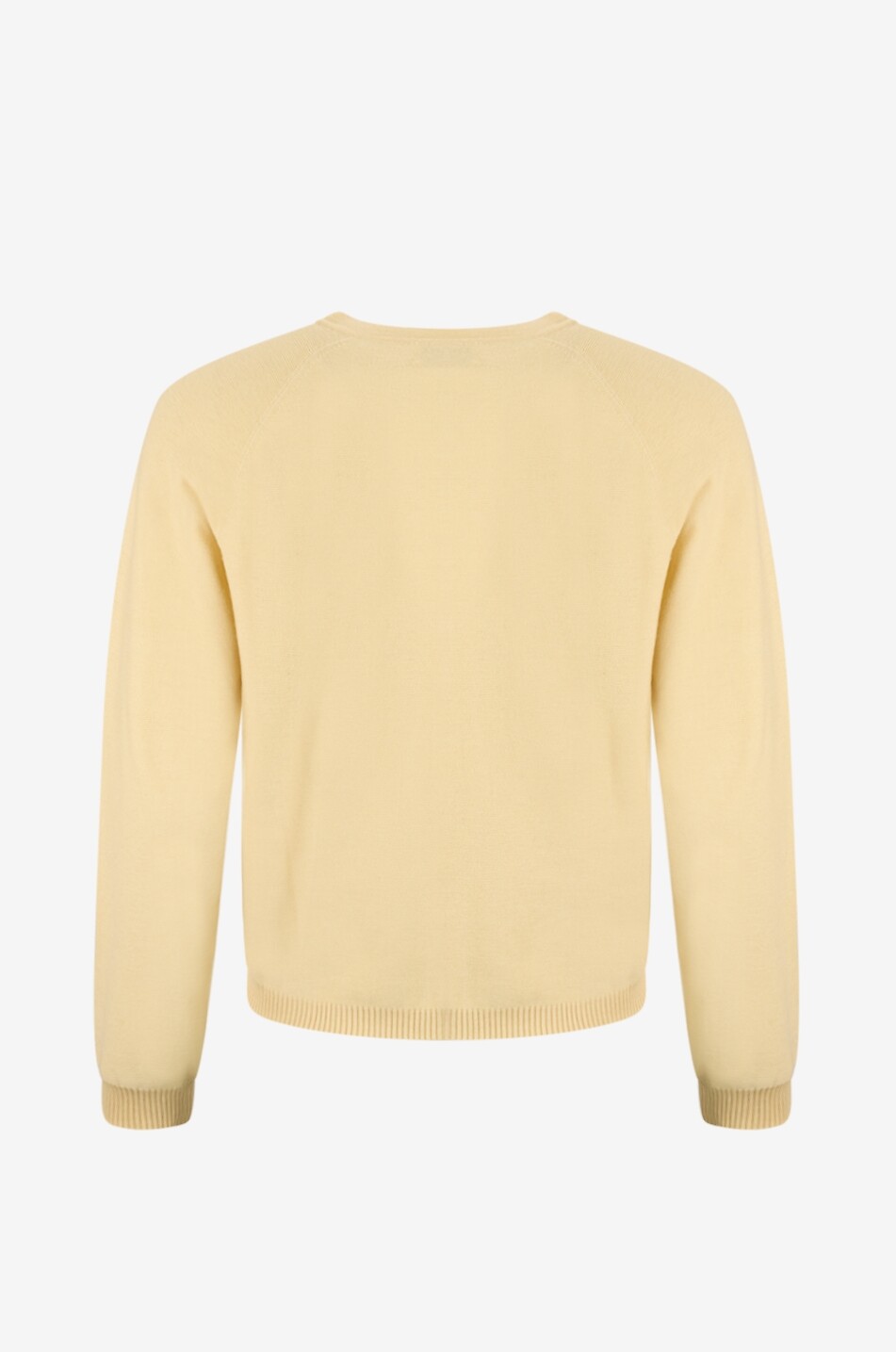 BONGENIE Fine button-down crewneck cotton and cashmere cardigan Women LIGHT YELLOW 2