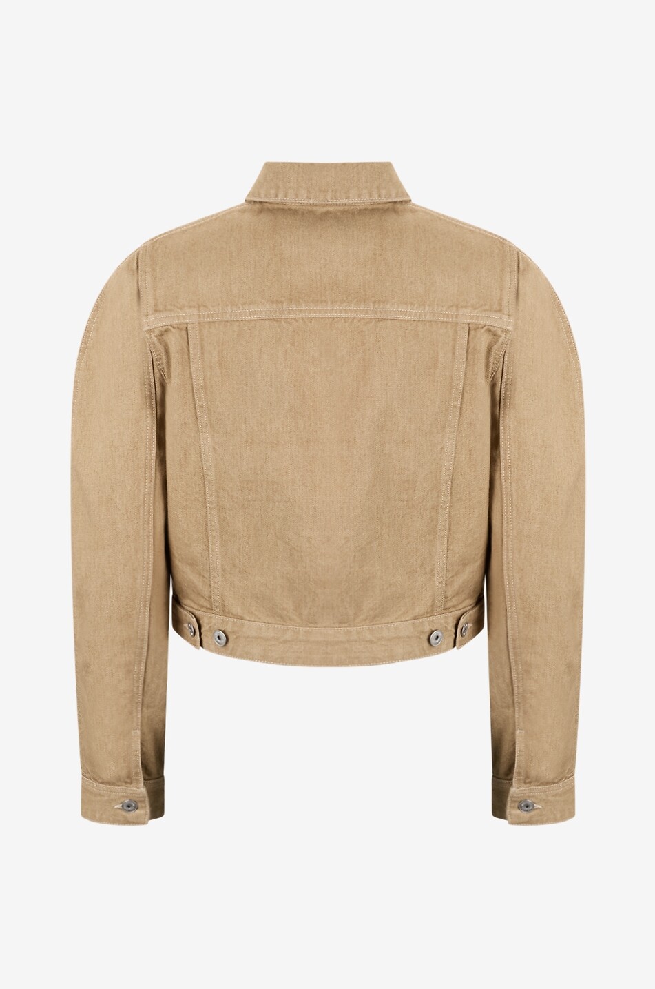 JACQUEMUS La Veste Ovalo Cargo cropped denim jacket Women CAMEL 2