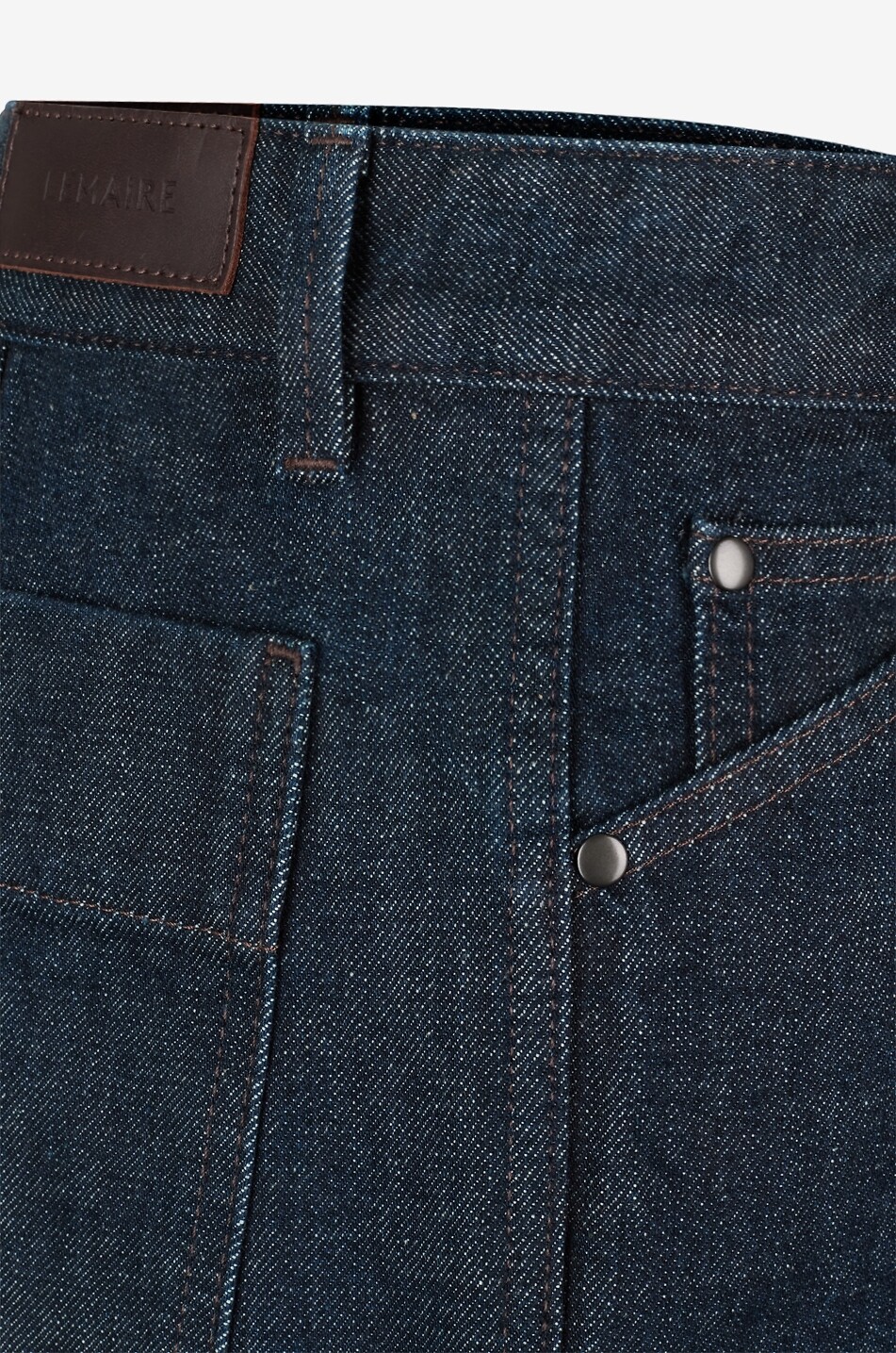 LEMAIRE Straight-leg cotton denim trousers Women DARK BLUE 3