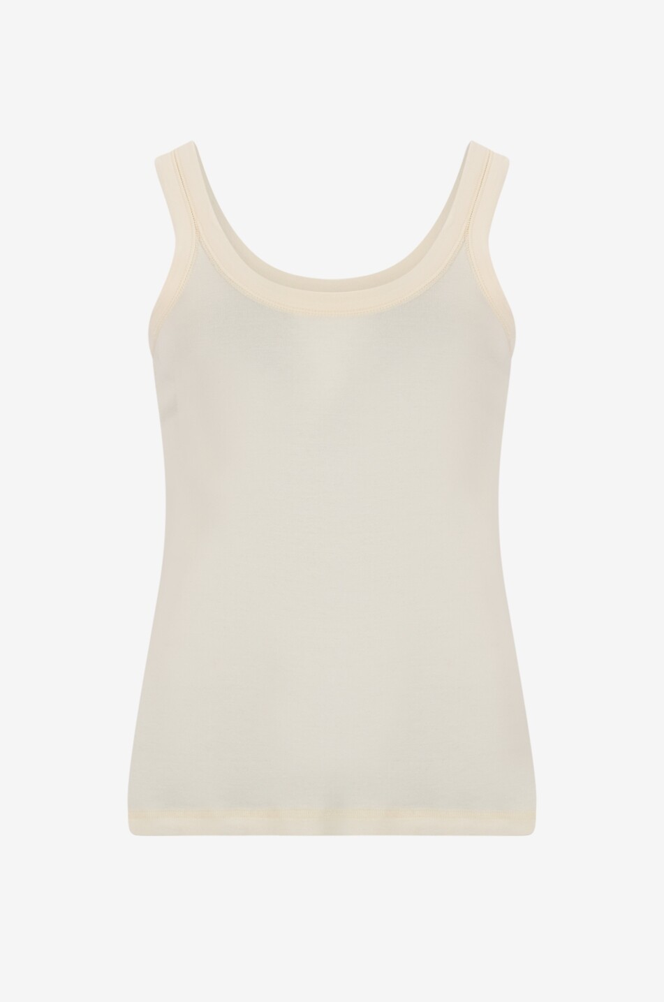 Ribbed jersey fitted tank top