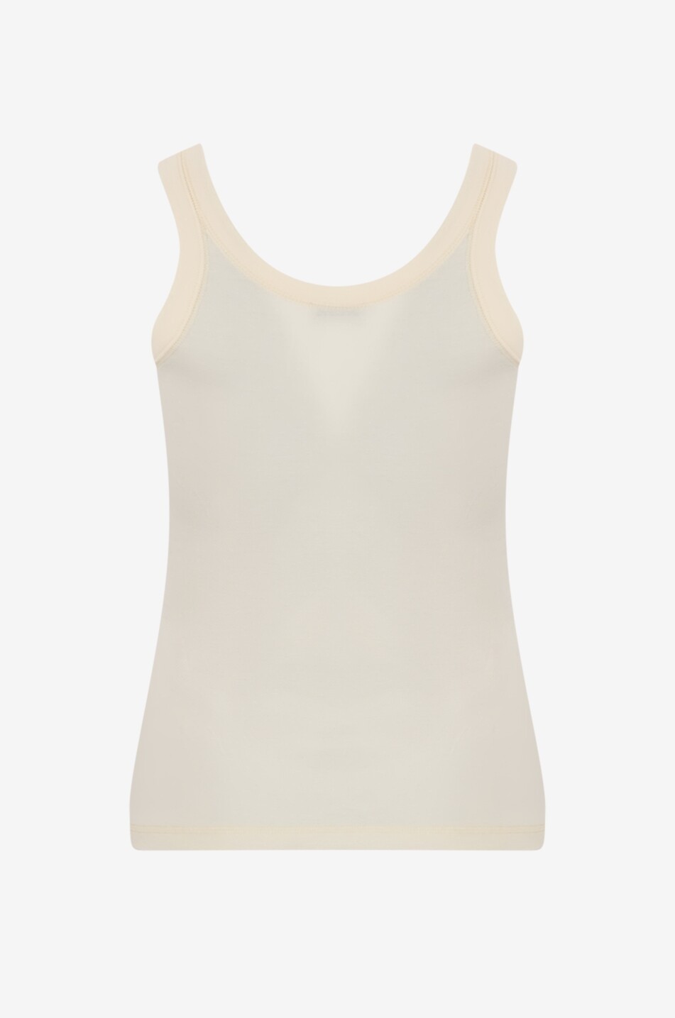 LEMAIRE Ribbed jersey fitted tank top Women EGGSHELL 2
