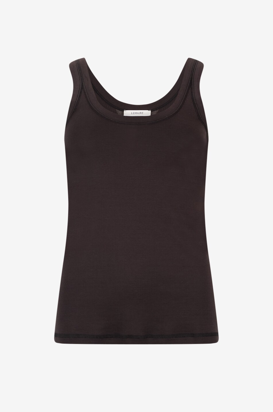 Ribbed jersey fitted tank top