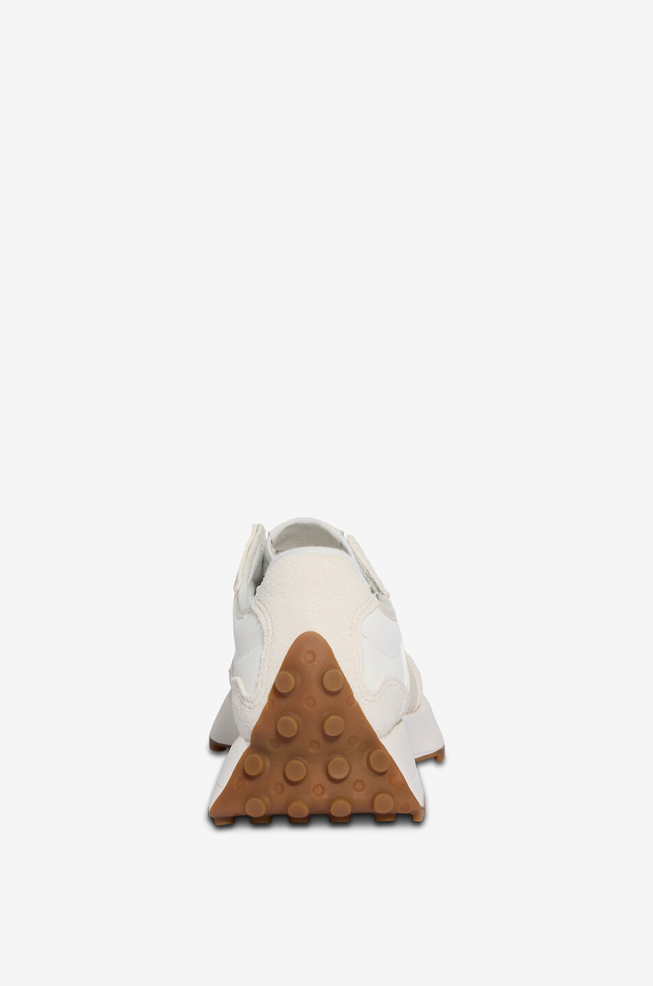 NEW BALANCE Niedrige Schnür-Sneakers aus Leder und Wildleder 327 Damen Hellbeige 4