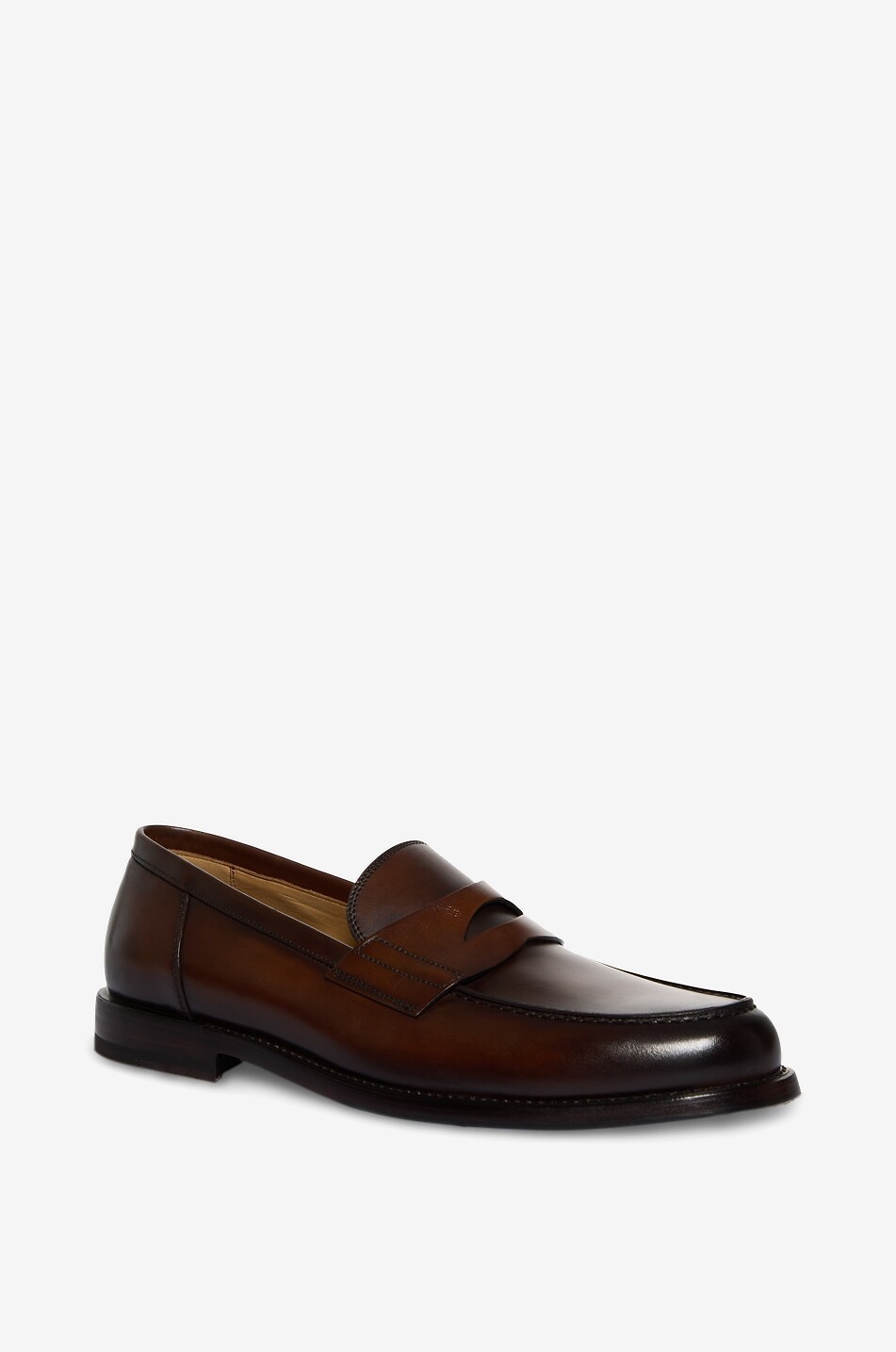 BARRETT Yves glossy calfskin loafers Men COGNAC 1