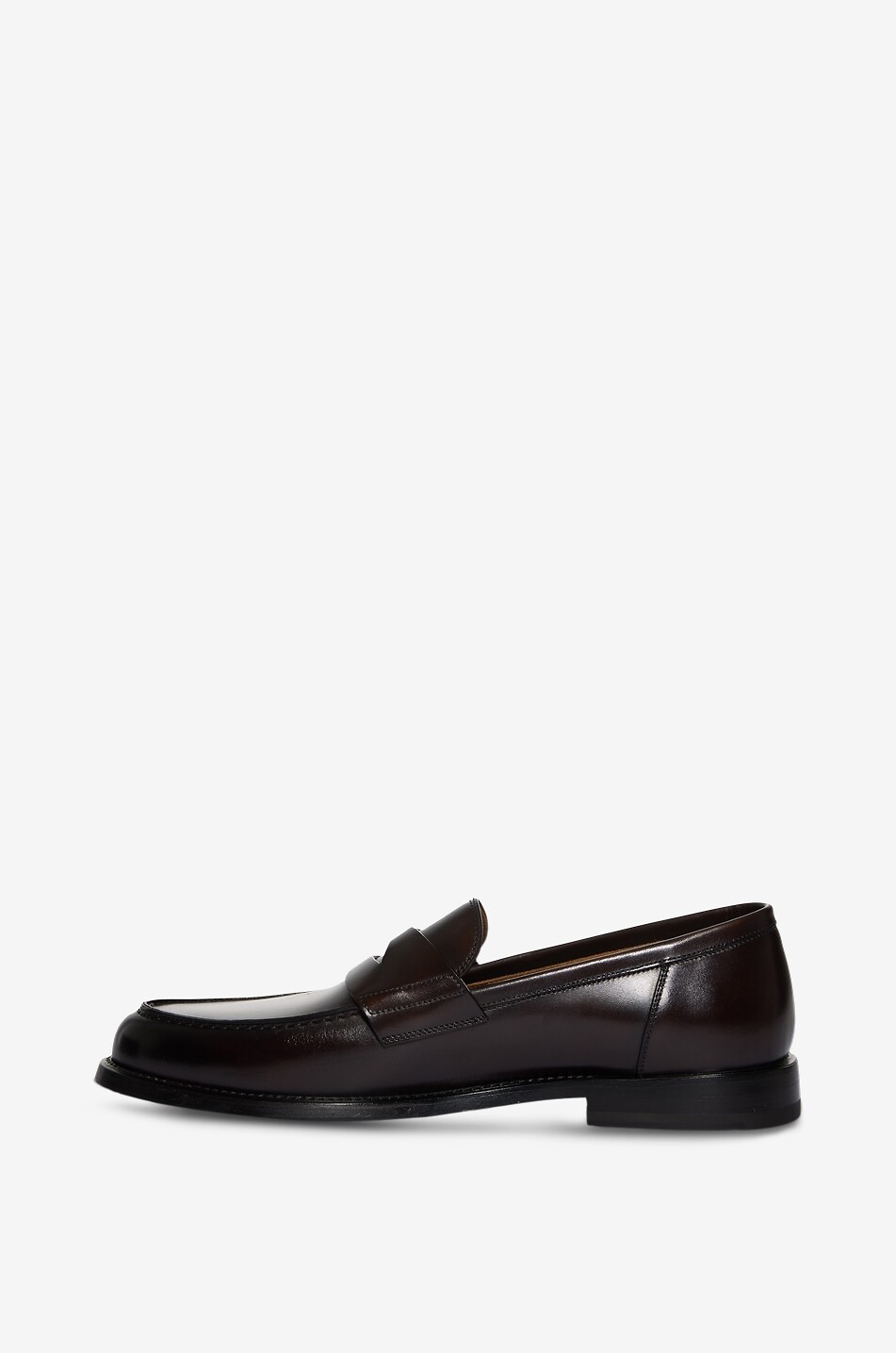 BARRETT Yves glossy calfskin loafers Men DARK BROWN 3