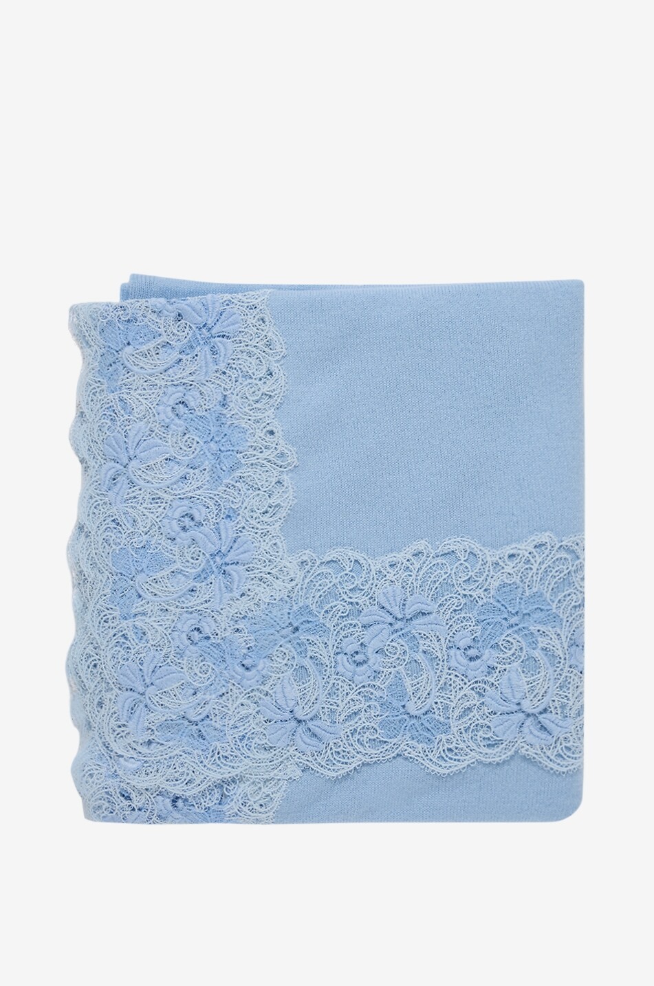 Étole en cachemire ornée de dentelle