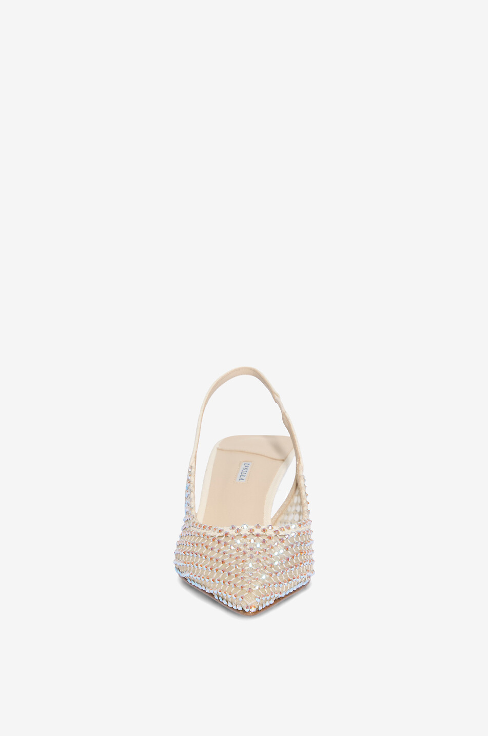 LE SILLA Gilda 60 rhinestone mesh slingback pumps Women GOLDEN 2